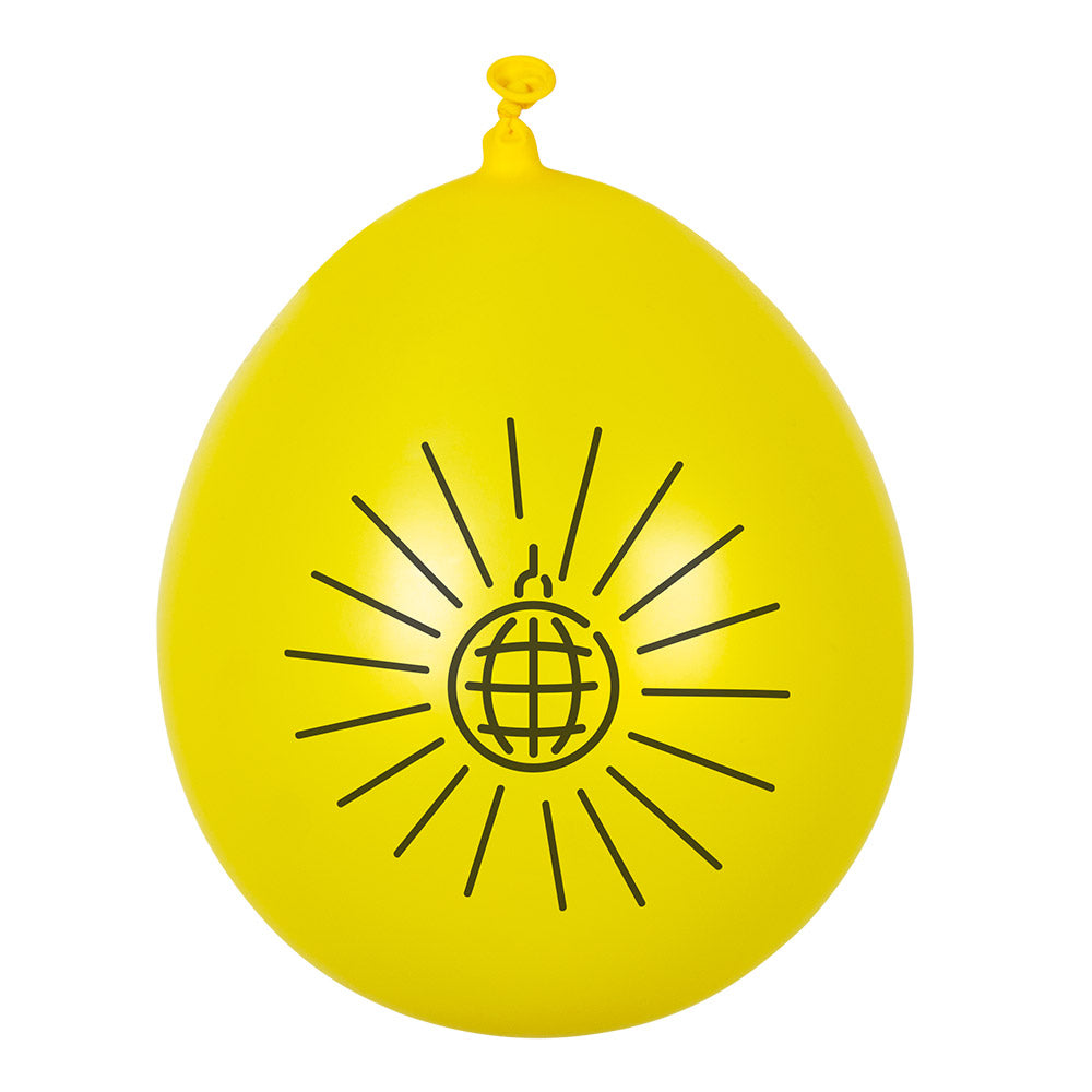 Set 6 Latex ballonnen Disco fever 3 kleuren dubbelzijdig (Ø 23 cm)