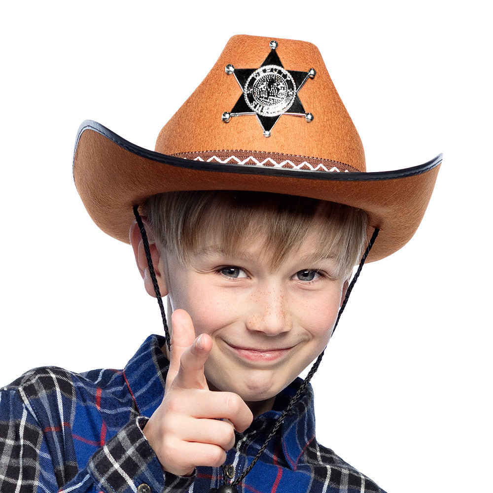 Kinderhoed Sheriff | Zwart, Bruin of Wit