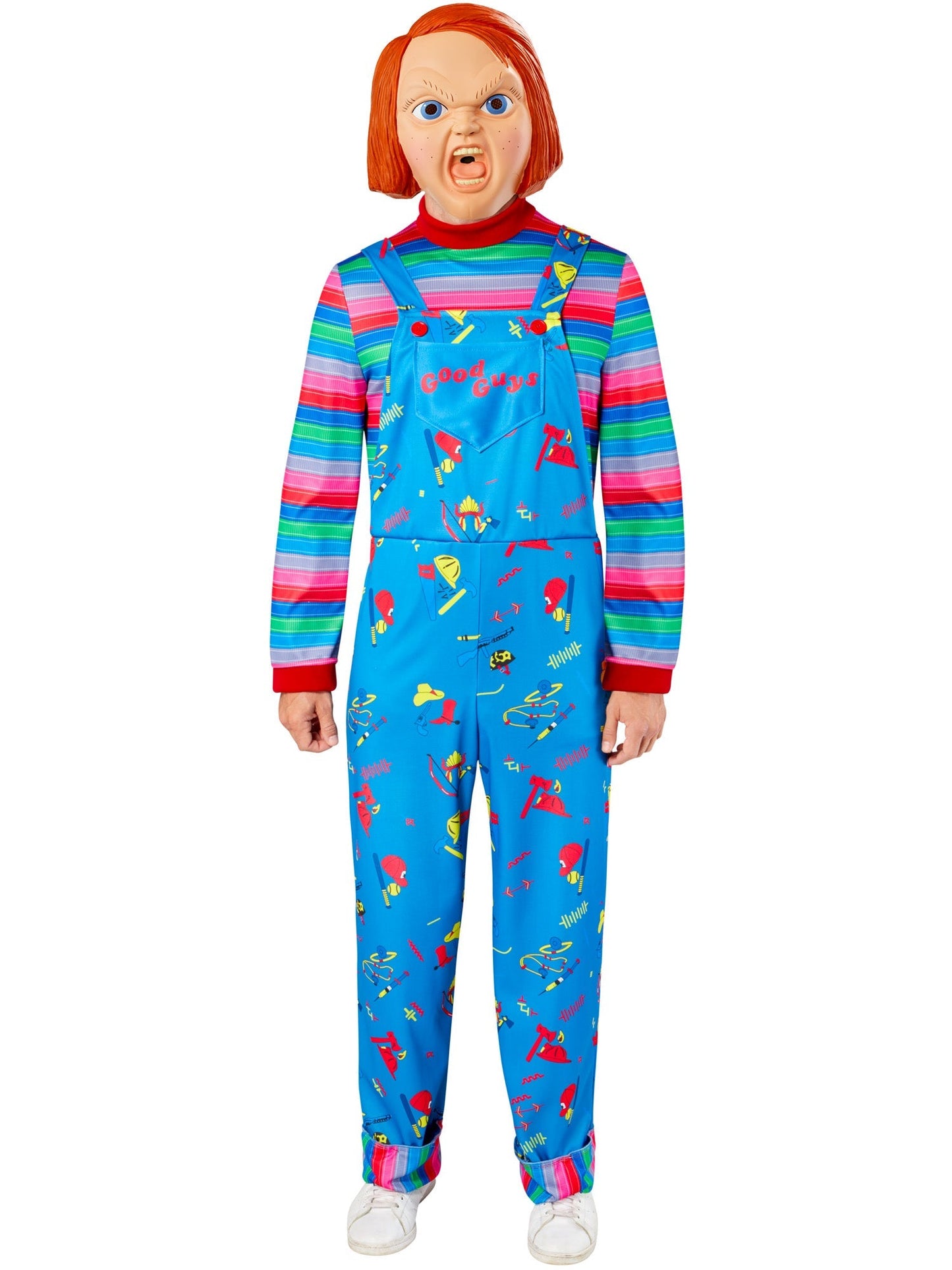 Chucky Kostuum Voor Volwassenen | Jumpsuit + Half Masker