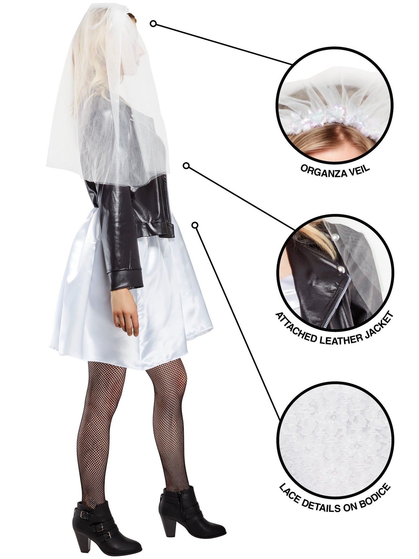 Tiffany Kostuum Voor Dames | Jurk + Jack + Sluier + Handschoenen