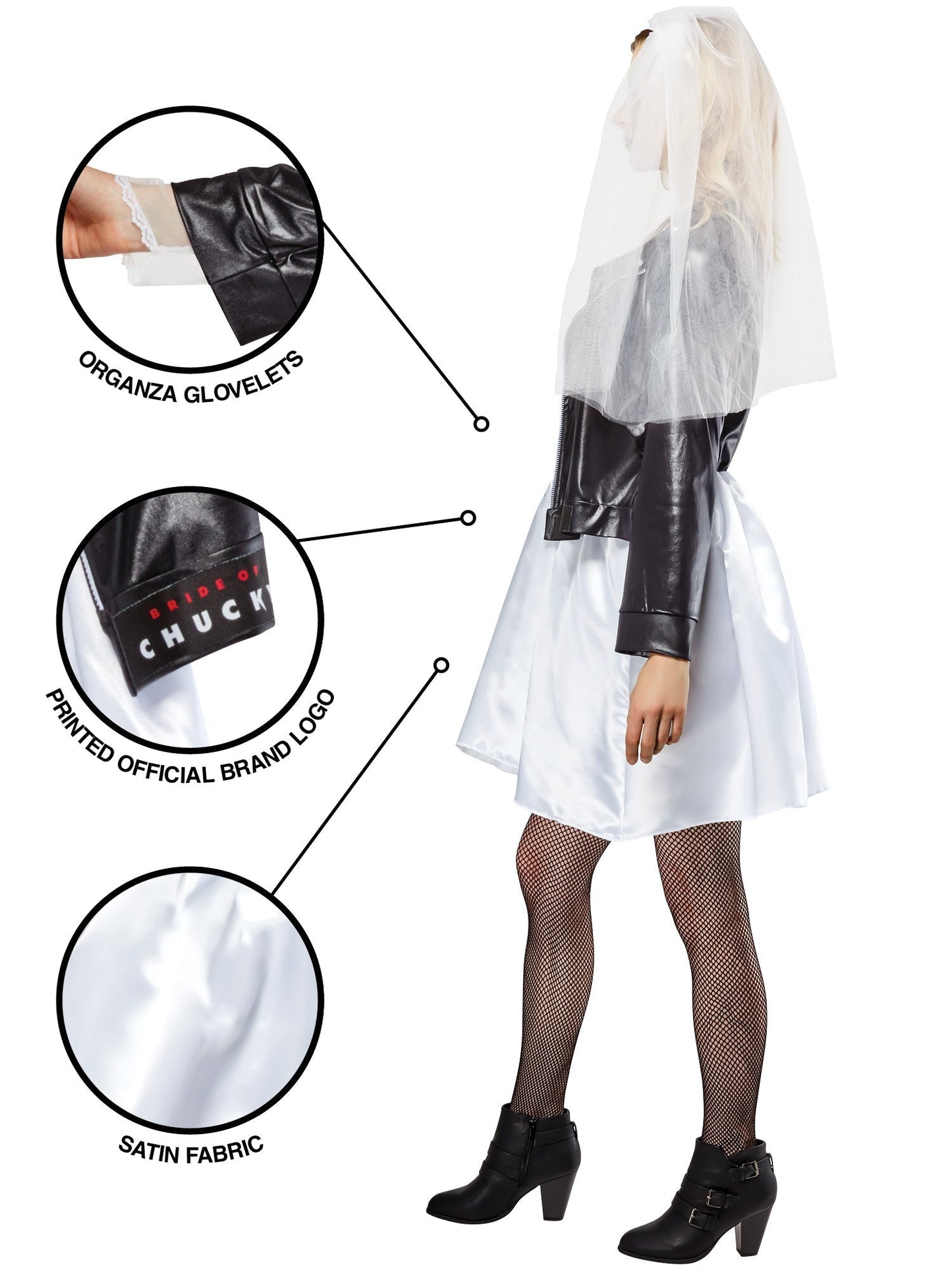 Tiffany Kostuum Voor Dames | Jurk + Jack + Sluier + Handschoenen