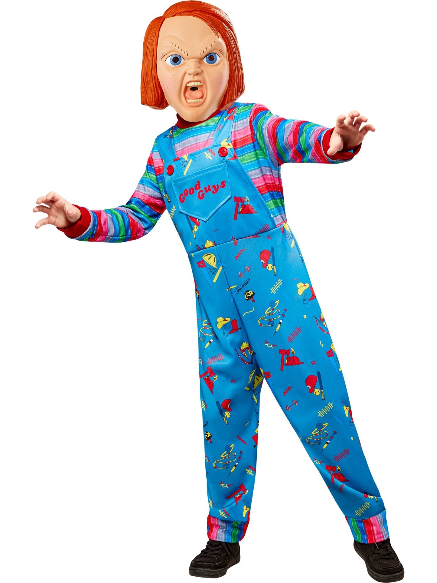 Chucky Kostuum Voor Kinderen | Jumpsuit + Half Masker