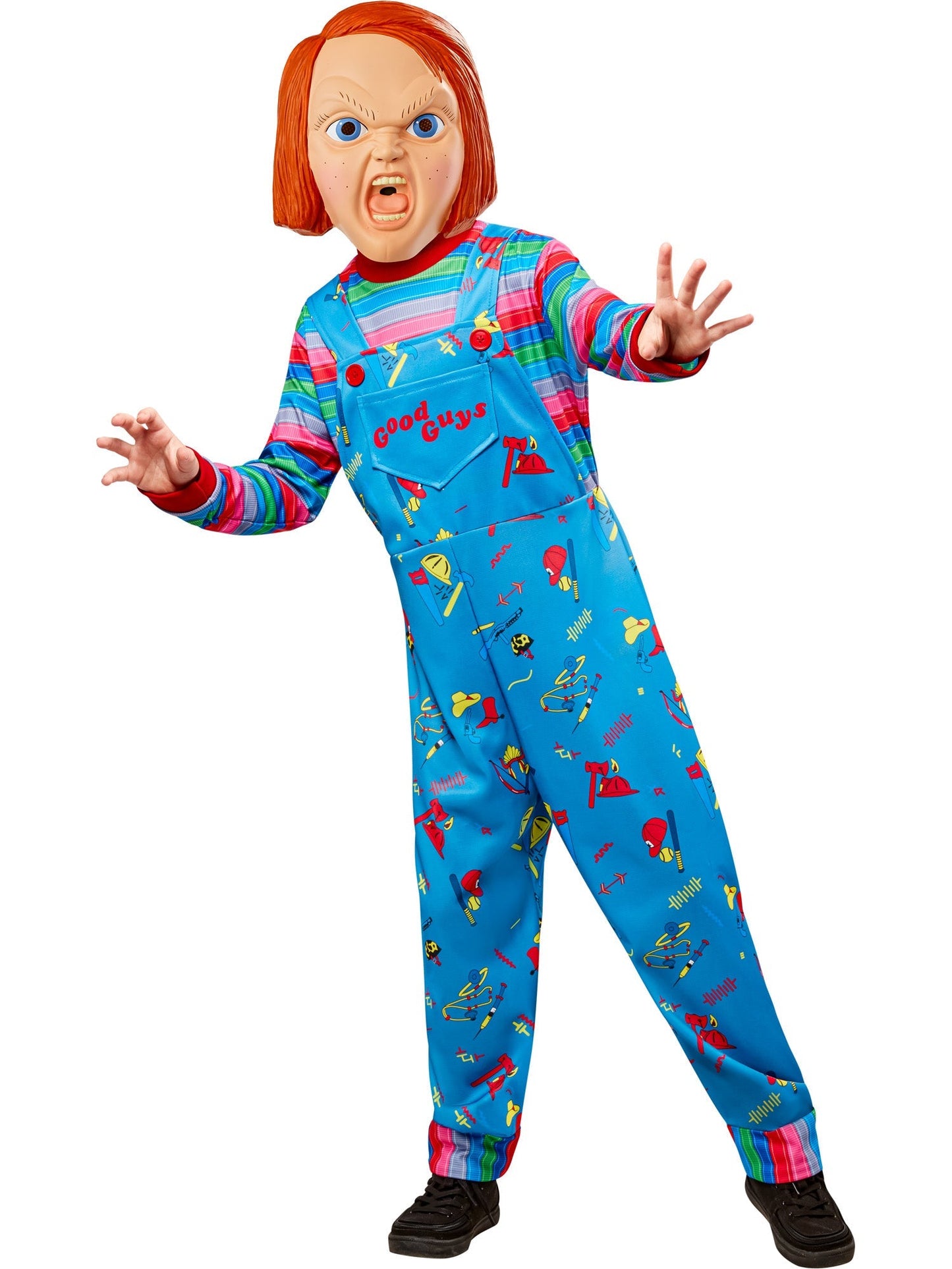 Chucky Kostuum Voor Kinderen | Jumpsuit + Half Masker