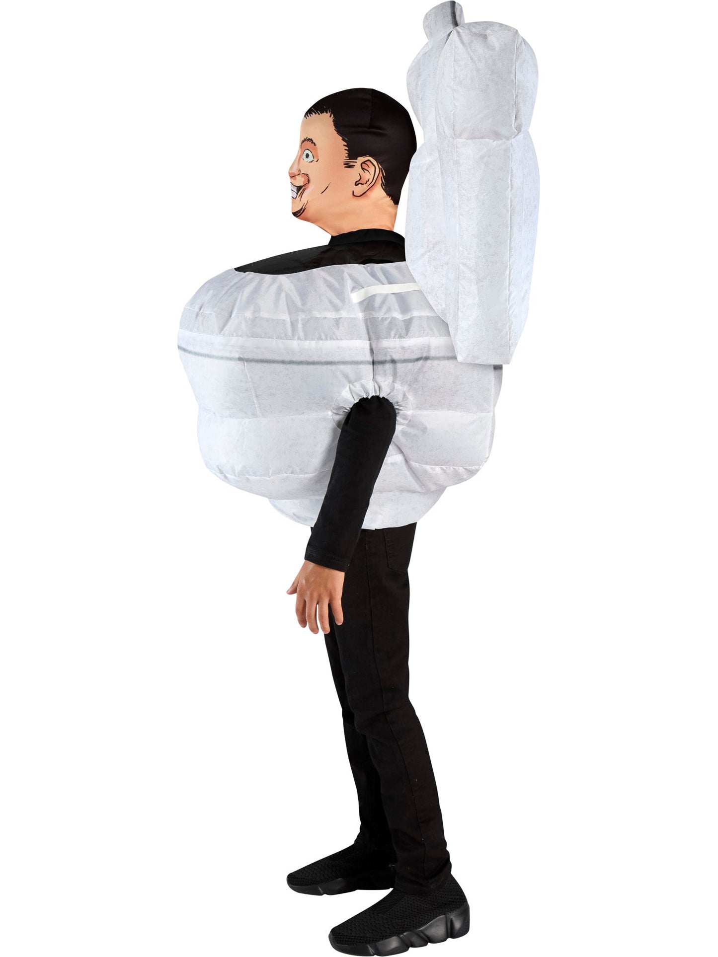 Skibidi Inflatable Toilet Kostuum Kinderen | Opblaastoilet met Ventilator & Snood