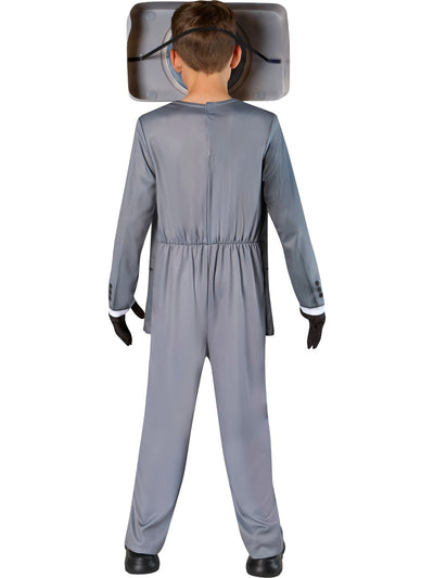 Speakerman | Skibidi Toilet Kostuum Kinderen | Jumpsuit, Half Masker & Handschoenen