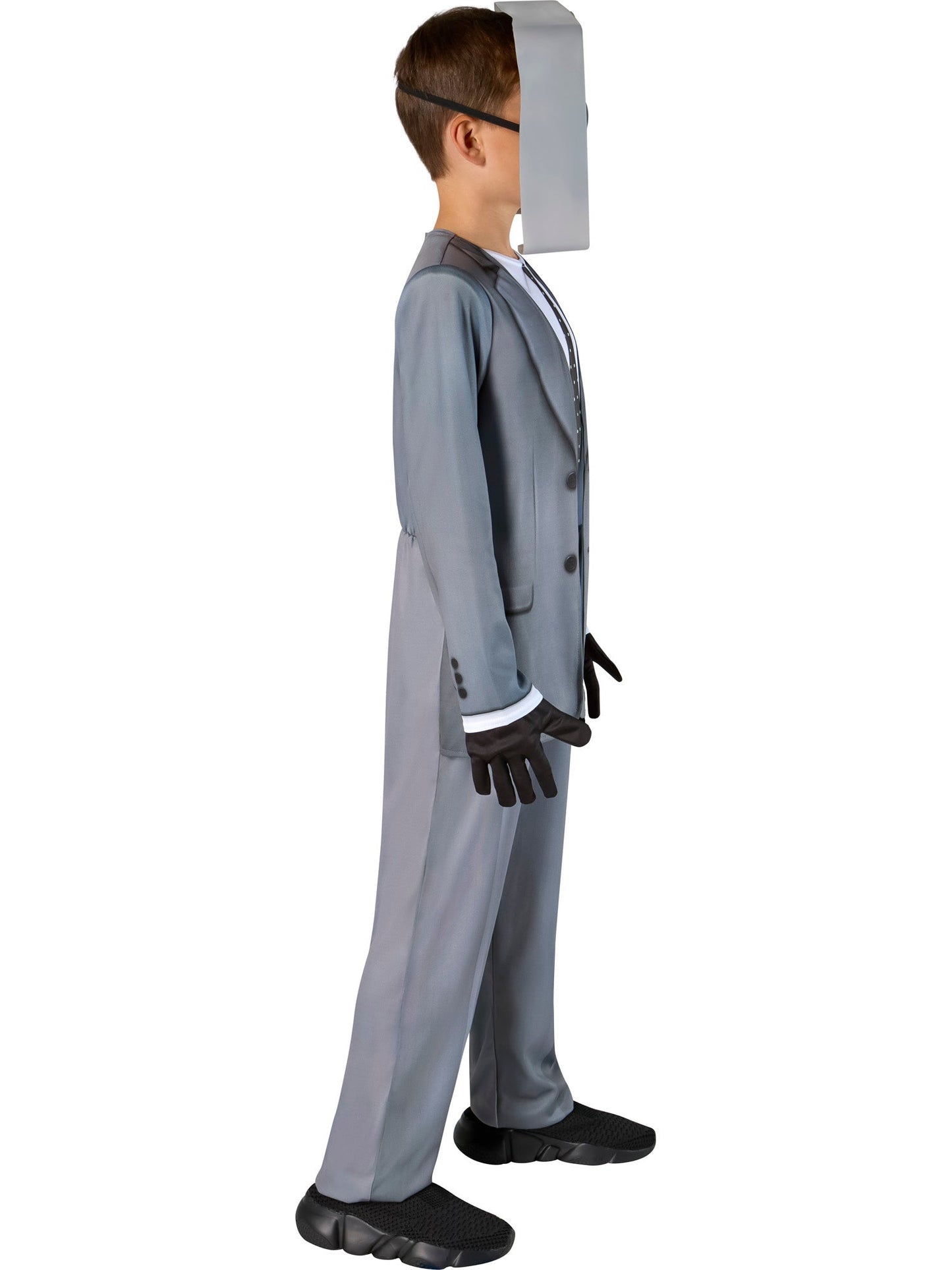 Speakerman | Skibidi Toilet Kostuum Kinderen | Jumpsuit, Half Masker & Handschoenen