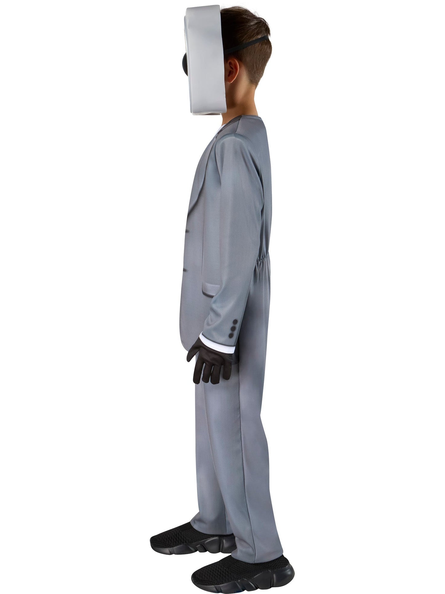 Speakerman | Skibidi Toilet Kostuum Kinderen | Jumpsuit, Half Masker & Handschoenen