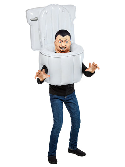 Skibidi Toilet Blow-Up Kostuum Kinderen | Opblaaspak & Capuchon