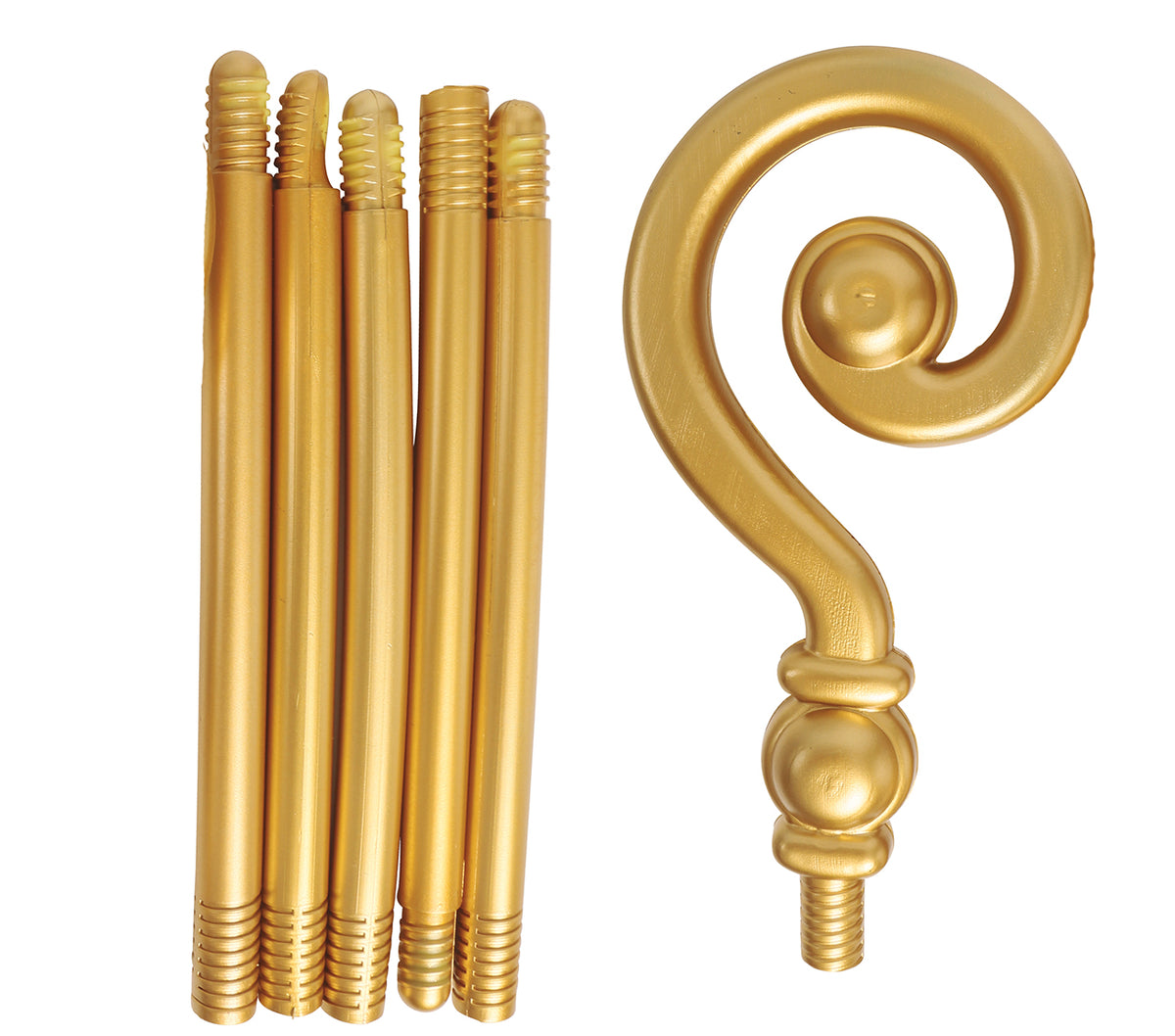 Sinterklaasstaf Goud 184 cm – Demontabele Sinterklaas Staf