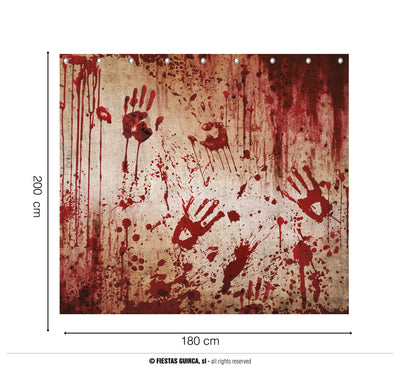 Halloween Bloederig Douchegordijn – 200 x 180 cm | Bloody Shower Curtain