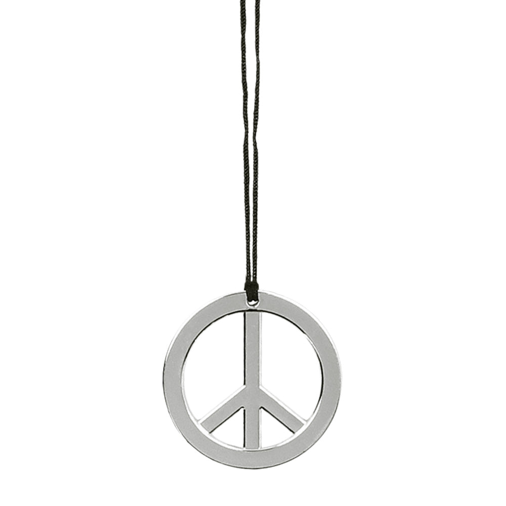 Set Hippie | (hoofdband, partybril, pruik en ketting)
