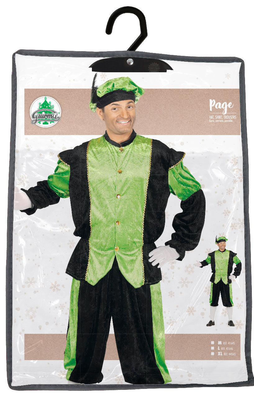 Pietenpak Heren Groen/Zwart – 3-delig Pietenkostuum