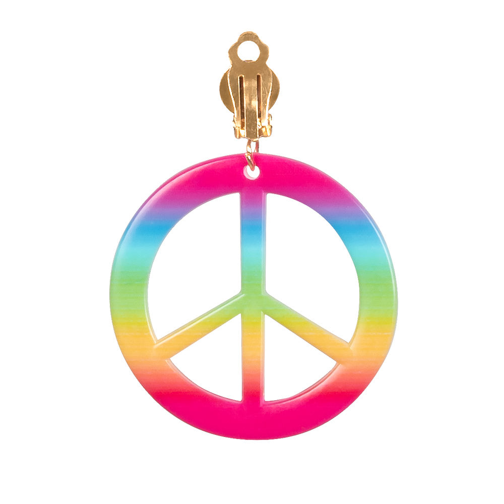 Set Hippie de luxe (hoofdband, partybril, oorbellen en ketting)