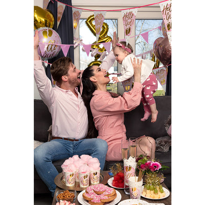 Pappbuchstaben-Banner „Hello Girl!“ (143 cm)