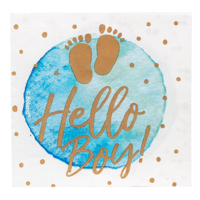 20er-Set Papierservietten „Hello Boy!“ (33 x 33 cm)
