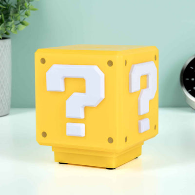 Super Mario Mini Question Block lamp - Met Geluid