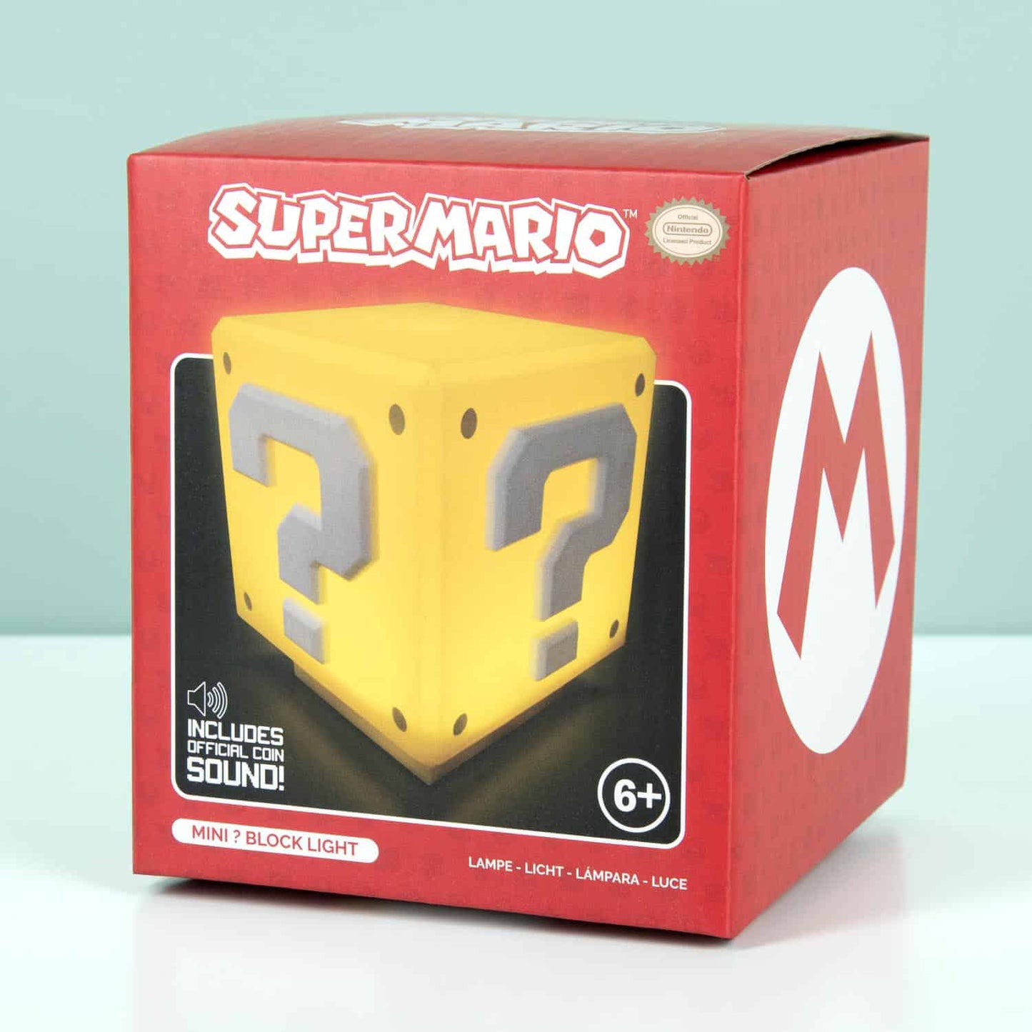 Super Mario Mini Question Block lamp - Met Geluid