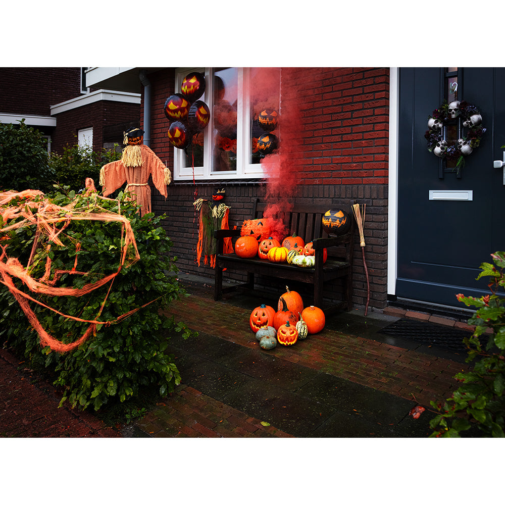 Staande Decoratie Boze Pompoen – 190 cm met Licht, Geluid en Beweging