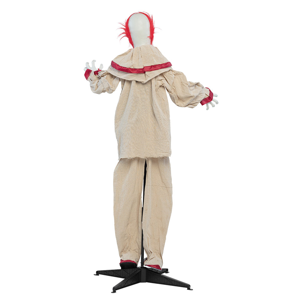 Standdeko Gruselclown – 153 cm mit Licht, Sound und Bewegung