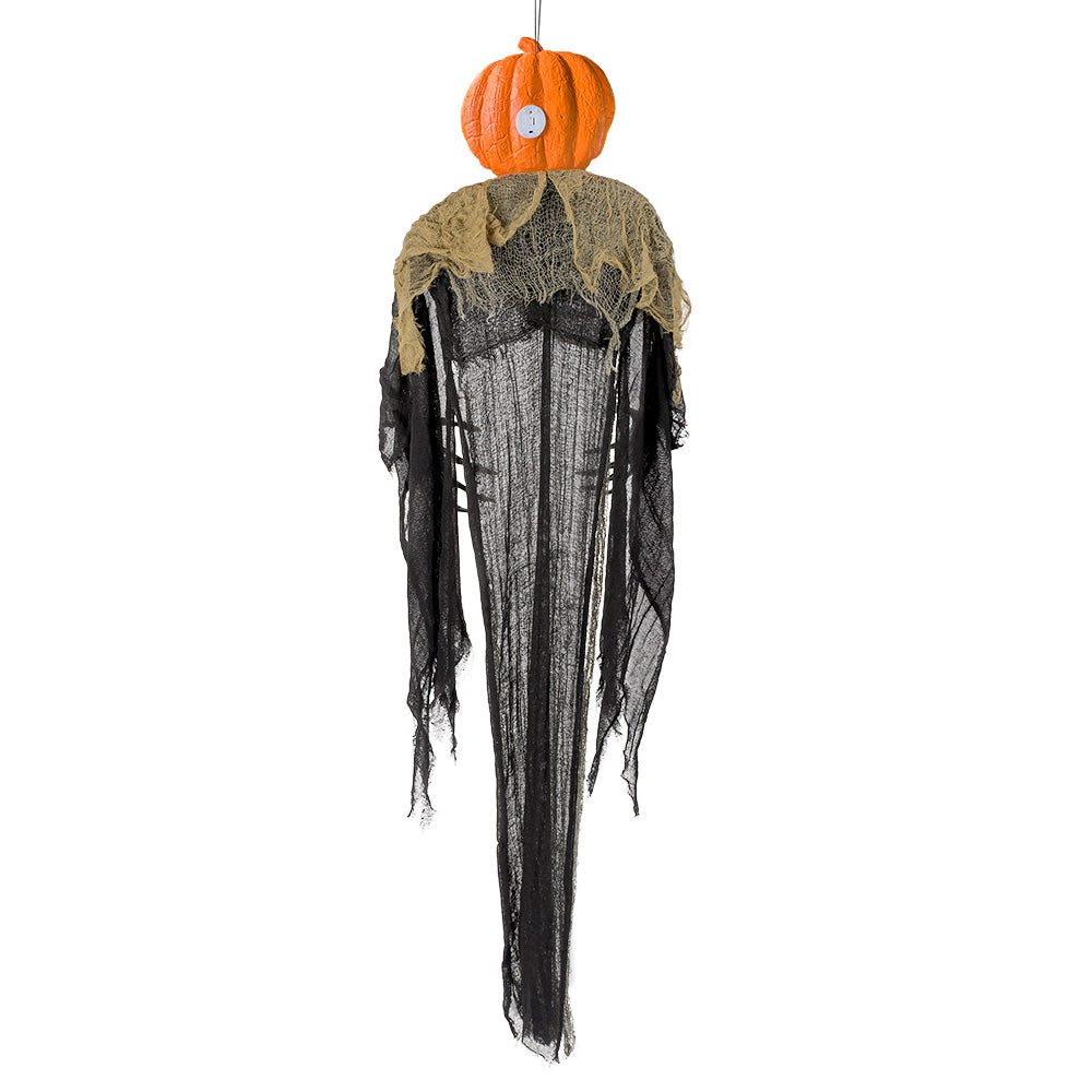 Hangdecoratie Dark Pumpkin – 158 cm met Licht en Geluidsensor