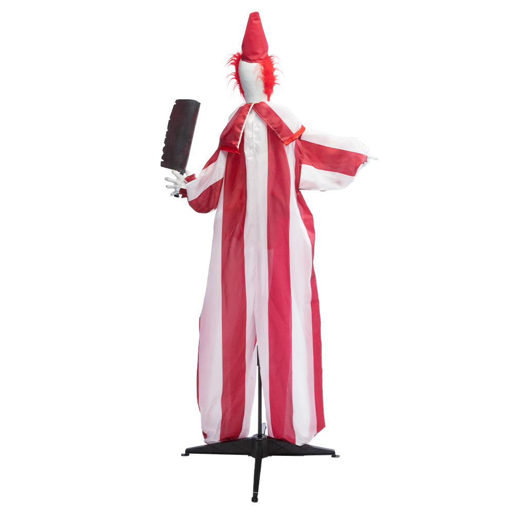 Staande Decoratie Clown Chuckles – 170 cm met Licht, Geluid en Beweging