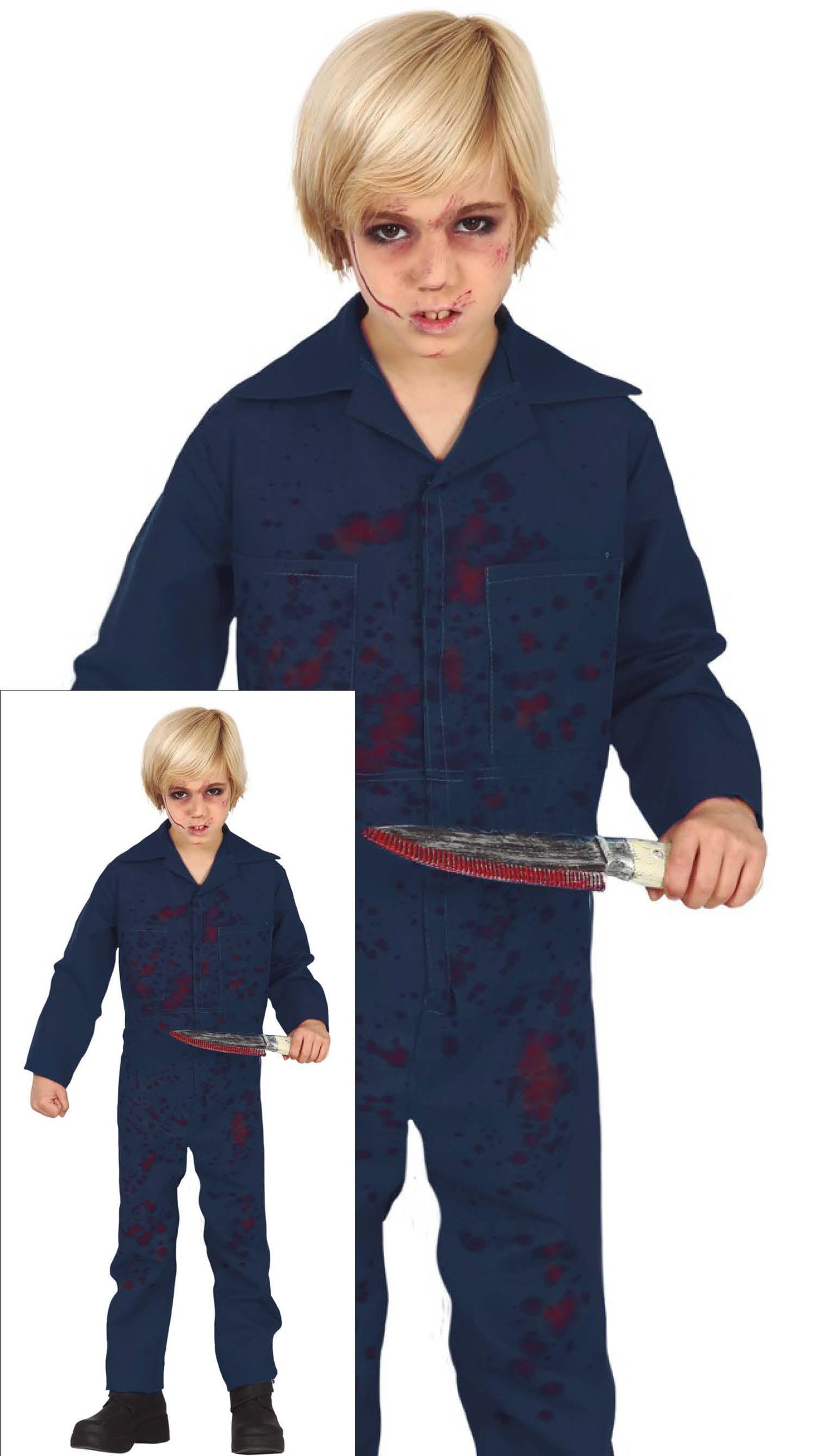 Murderer Kostuum Kind â Bloederige Overall Halloween