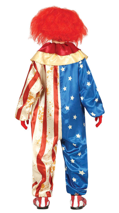 Amerikaanse Horror Clown Kostuum Kind – Onepiece met Kraag