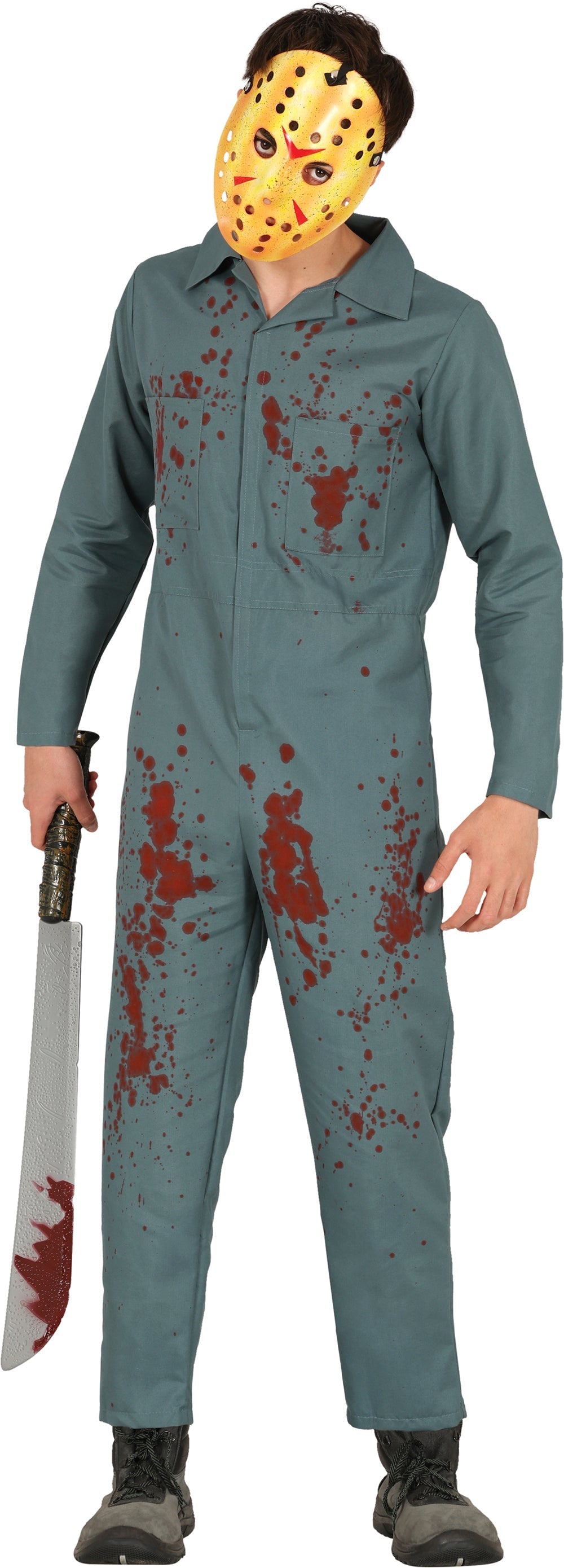 Psycho Halloween Kostuum Heren jumpsuit + Masker | Jason