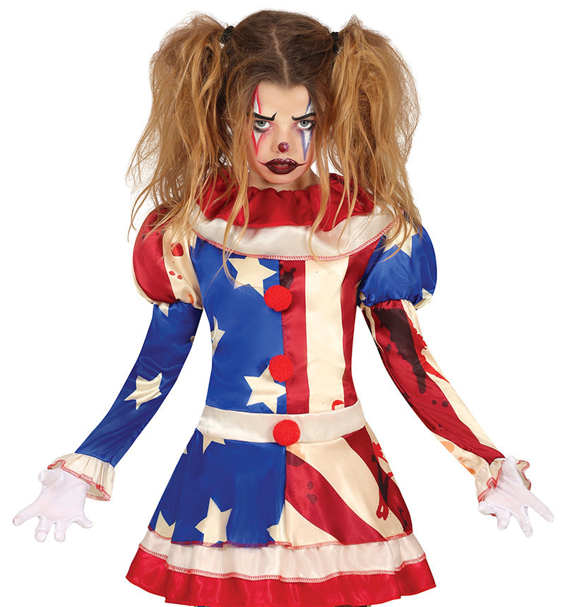Horror Clown Kostuum Kind – Rood Blauw Circus Clown