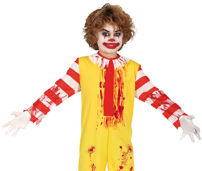 Burger Horror Clown Kostuum Kind – Geel Rood Halloween