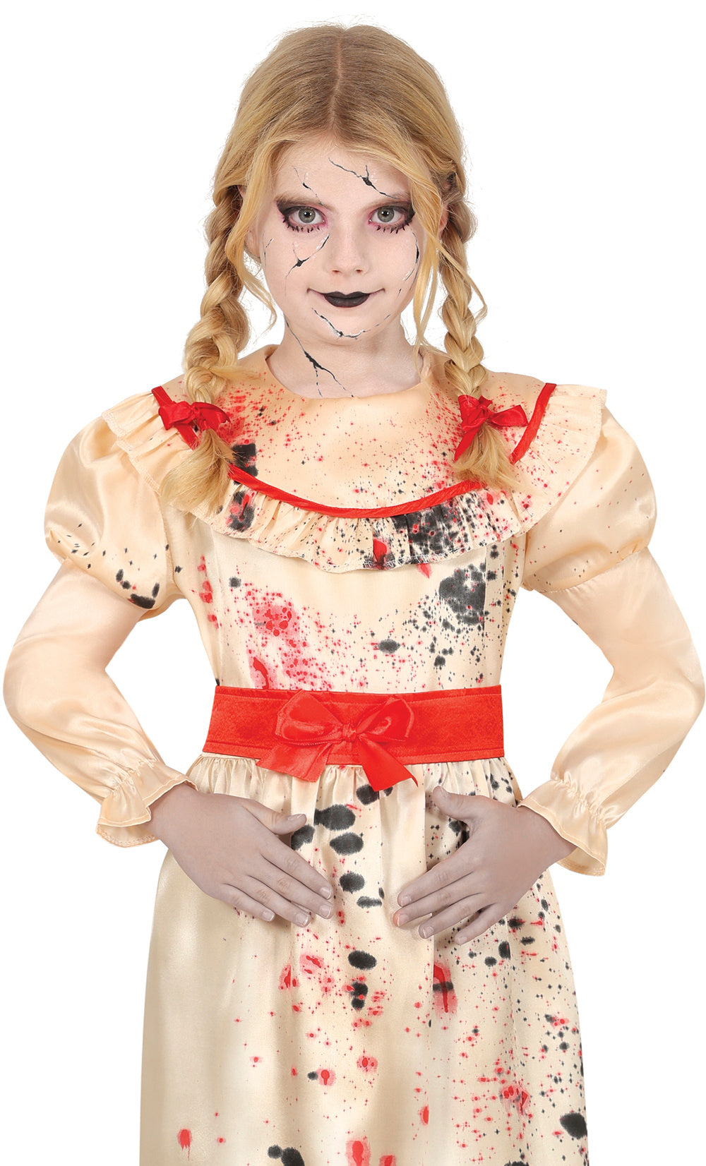 Annabelle Killer Doll Kostuum Meisje – Horror Jurk Halloween