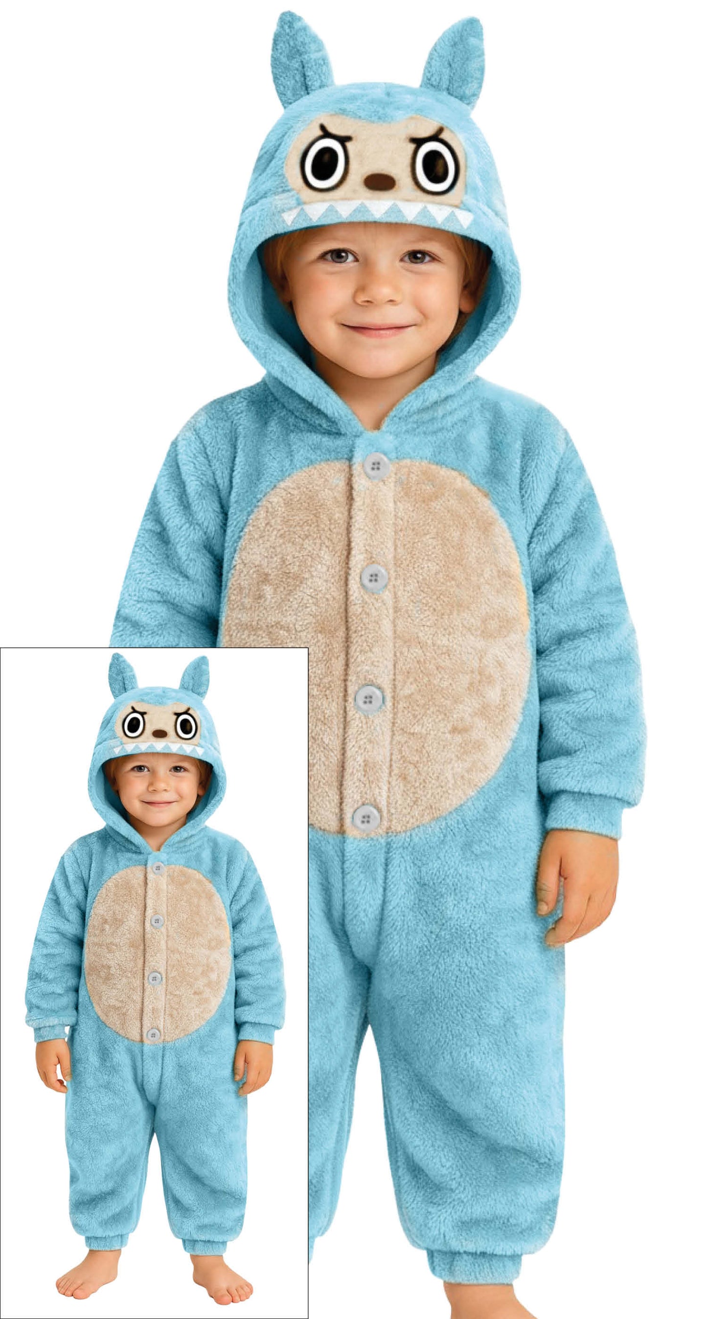 Labubu Pak - Onesie Kind – Blauw