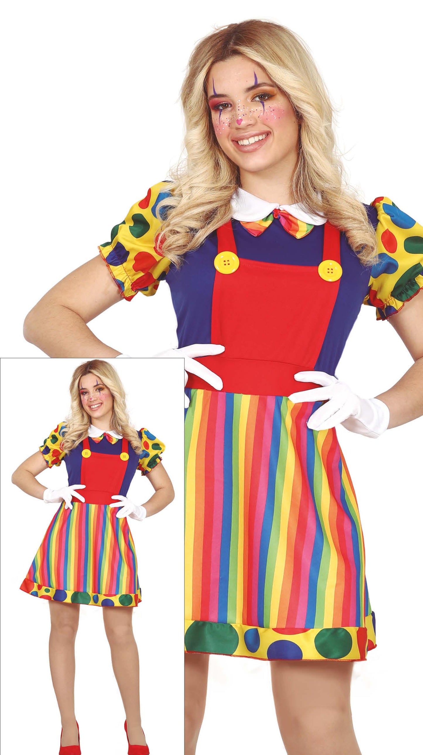 Clownskostüm für Damen – Fröhliches Clownskostüm