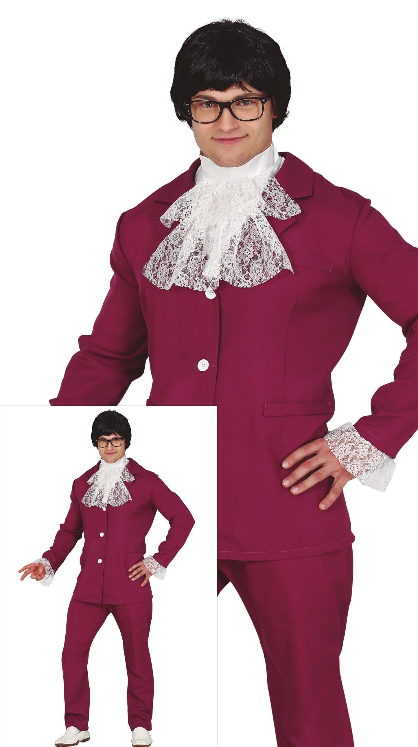 Austin Powers Nerd-Kostüm für Herren – Schlechter 60er-Jahre-Look