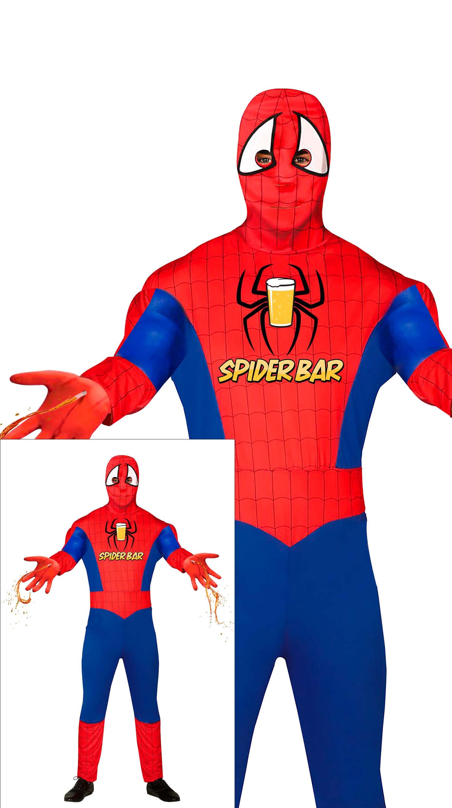 Spiderbar Kostuum Heren –met Rietjes & Drinkzakken