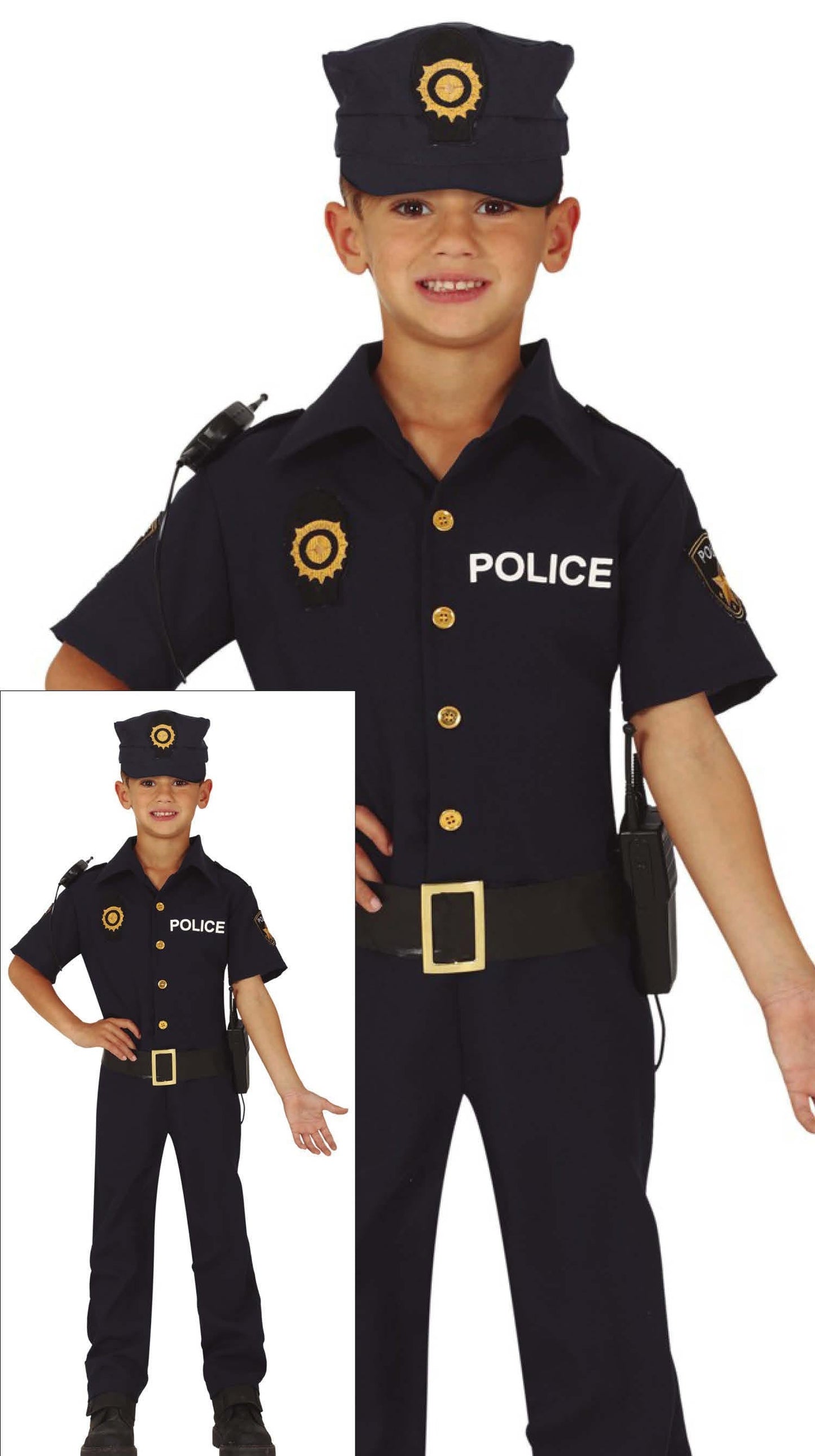 Politie Kostuum Kind Blauw