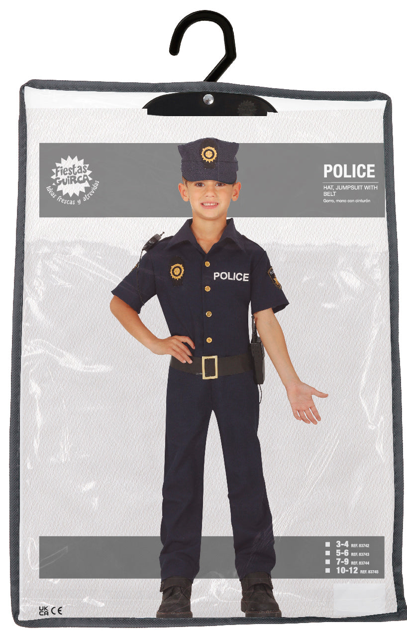 Politie Kostuum Kind Blauw