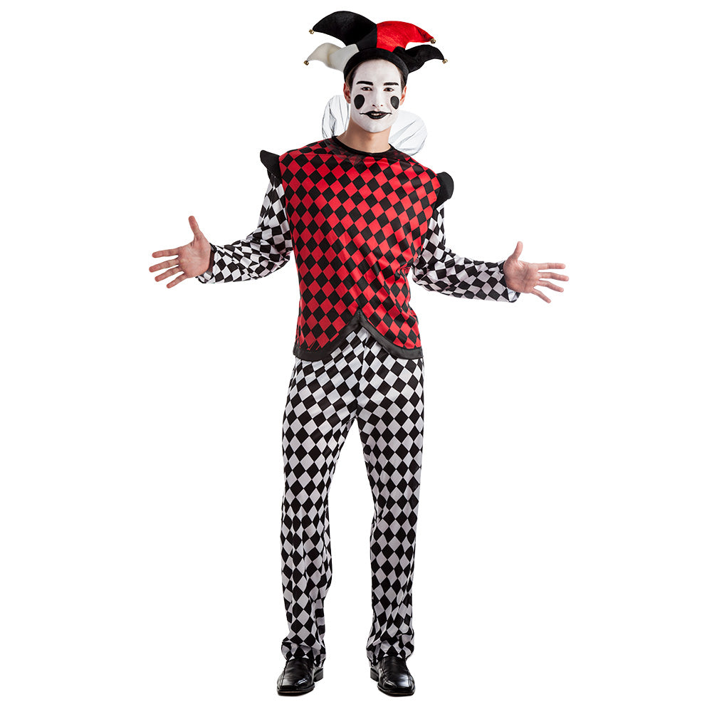 Clownkostuum | Voor Heren | Harlekijn