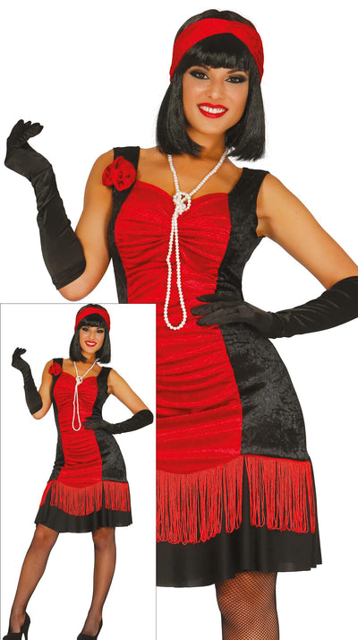 Charleston Kostuum Dames – Rood | Jaren 20 Flapper Jurk