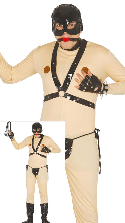 Bondage Kostuum Heren – Fetish Jumpsuit met Masker & Accessoires