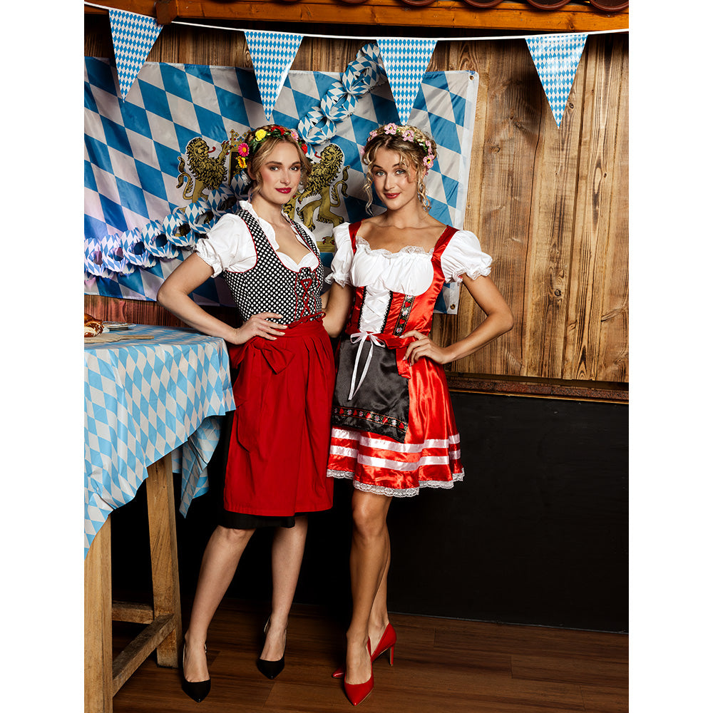 Kostuum Frau Fischer | Dirndl | Duitse Jurk | Rood