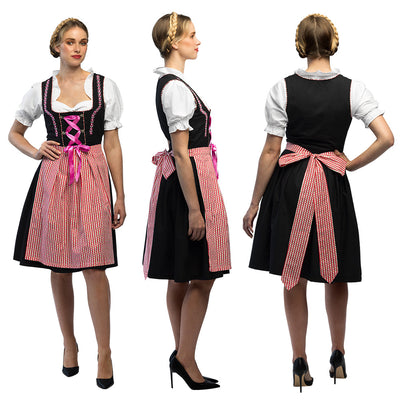 Frau Fischer Kostüm | Dirndl | Deutsches Kleid | Rosa