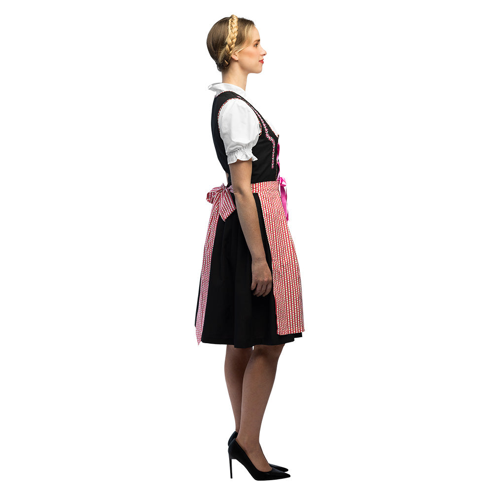 Frau Fischer Kostüm | Dirndl | Deutsches Kleid | Rosa