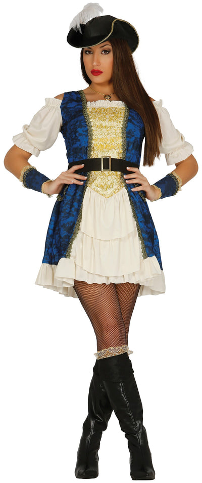 Piratenkostuum dames - Jurk + Hoed & Riem