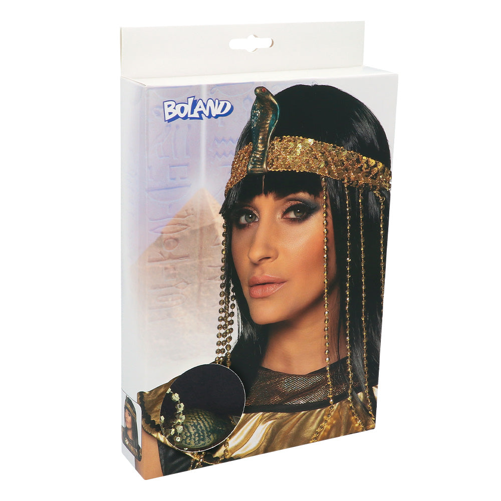 Pruik Egyptische koningin met hoofdband