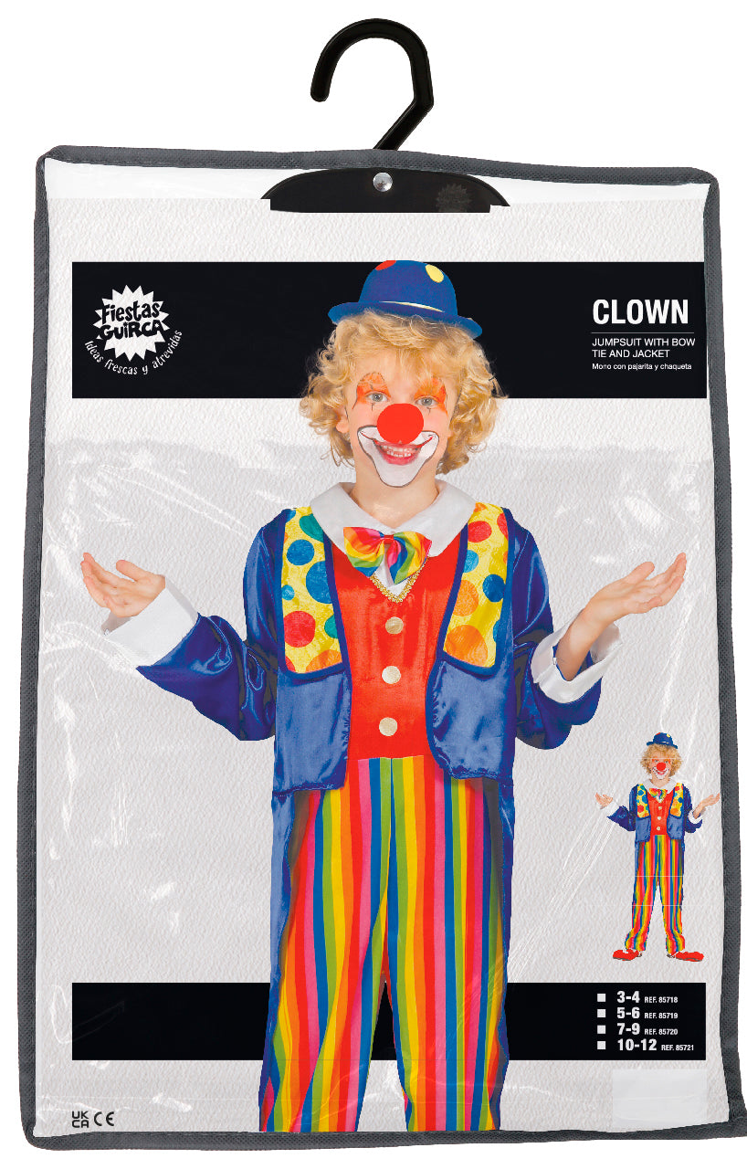 Clown Kostuum Gekleurd Kind