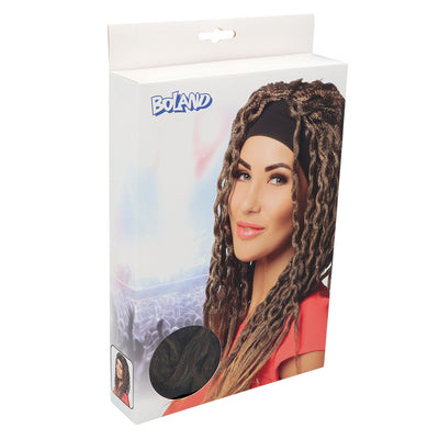 Pruik Rasta Vrouw | Met Hoofdband