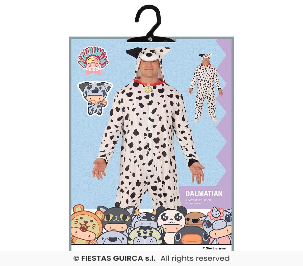 Honden Dalmatier Onesie Heren L