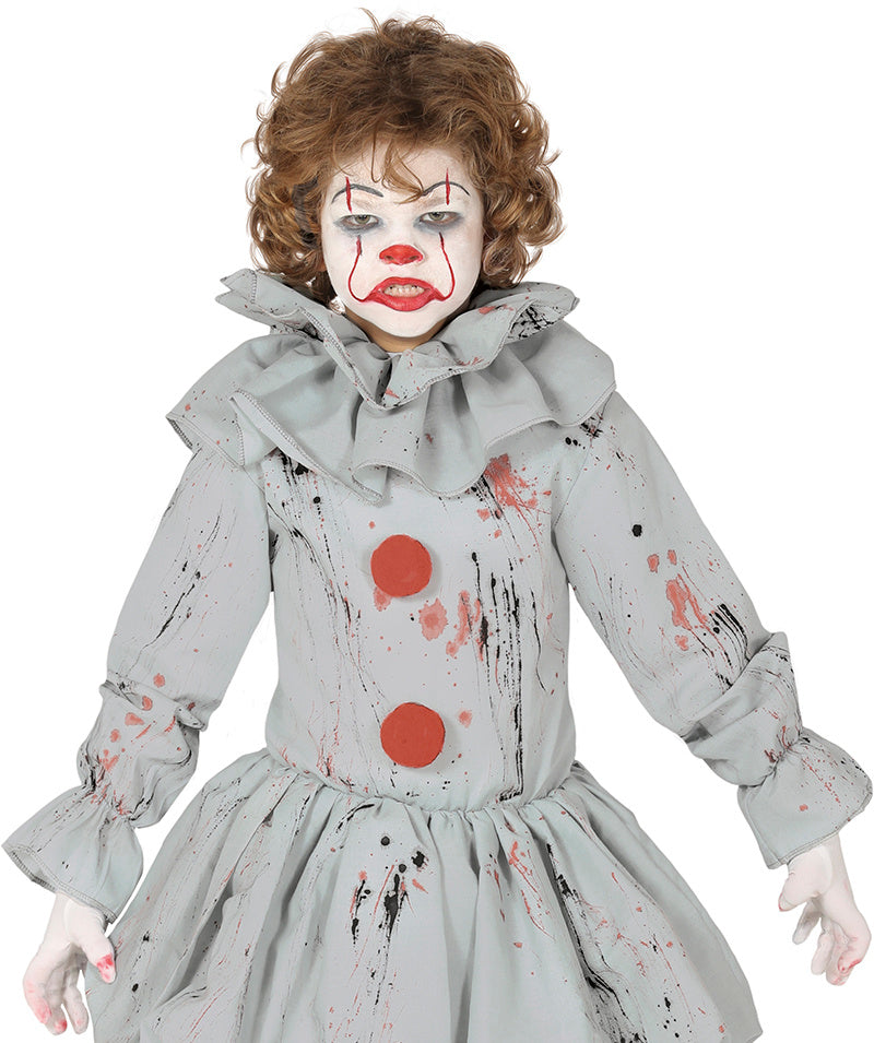 Grijze Horror Clown Kostuum Kind – Crazy Clown Halloween