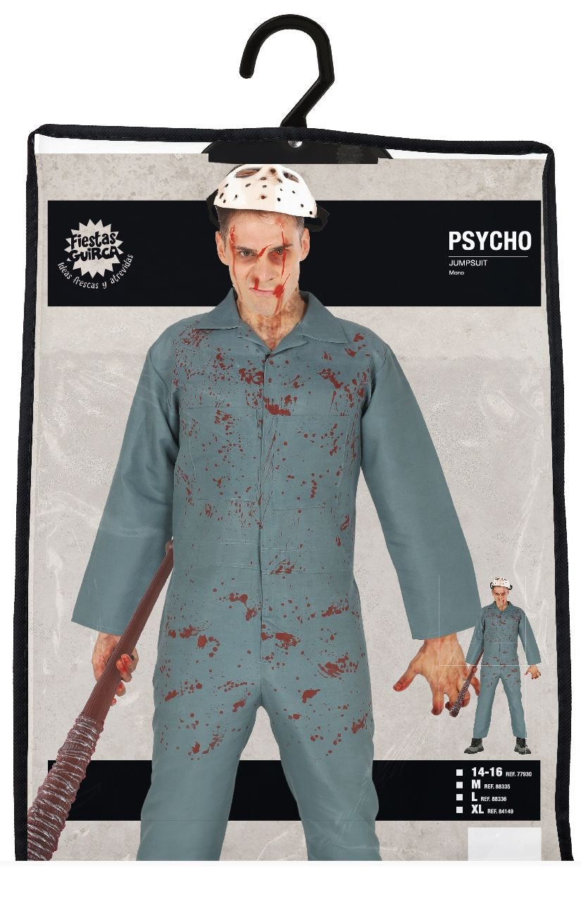 Psycho Halloween Kostuum Heren jumpsuit + Masker | Jason